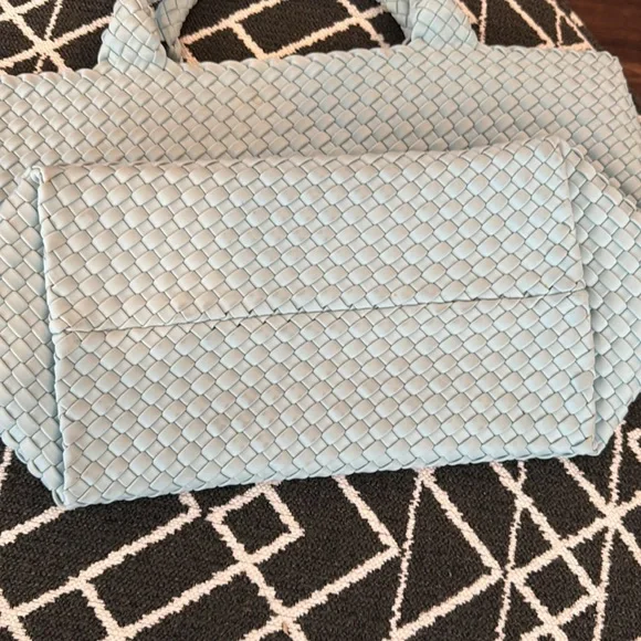 Women’s light blue naghedi woven purse with smaller wallet bag - Picture 5 of 8
